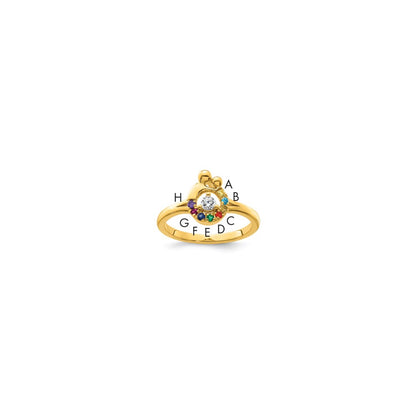 14K White Gold Diamond Band