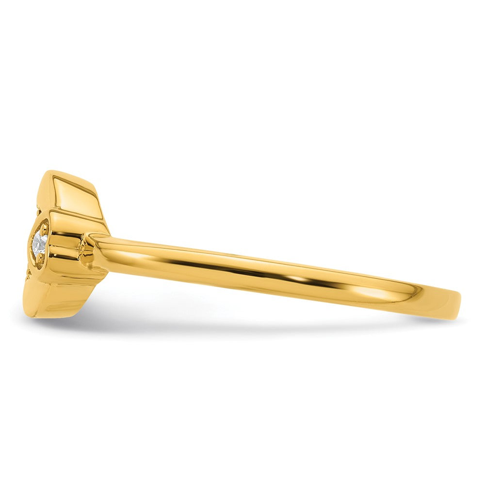 14K White Gold Diamond Channel Band