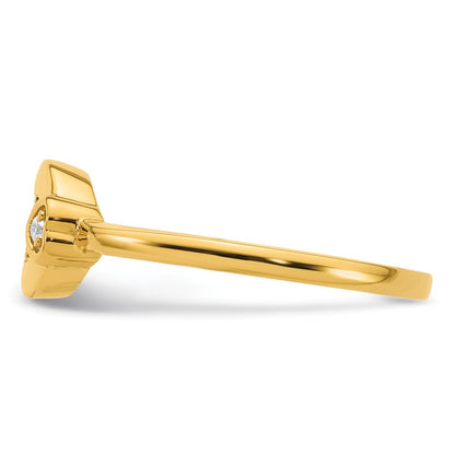 14K White Gold Diamond Channel Band