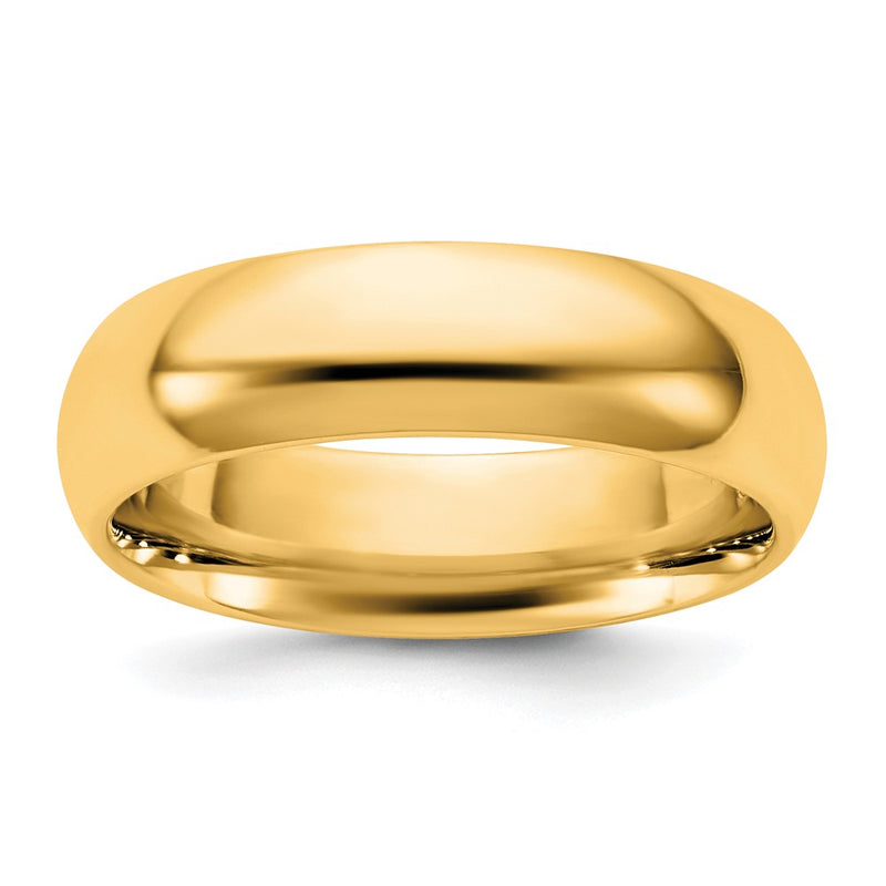 14K Yellow Gold 5.5mm Standard Comfort Fit Wedding Band Ring