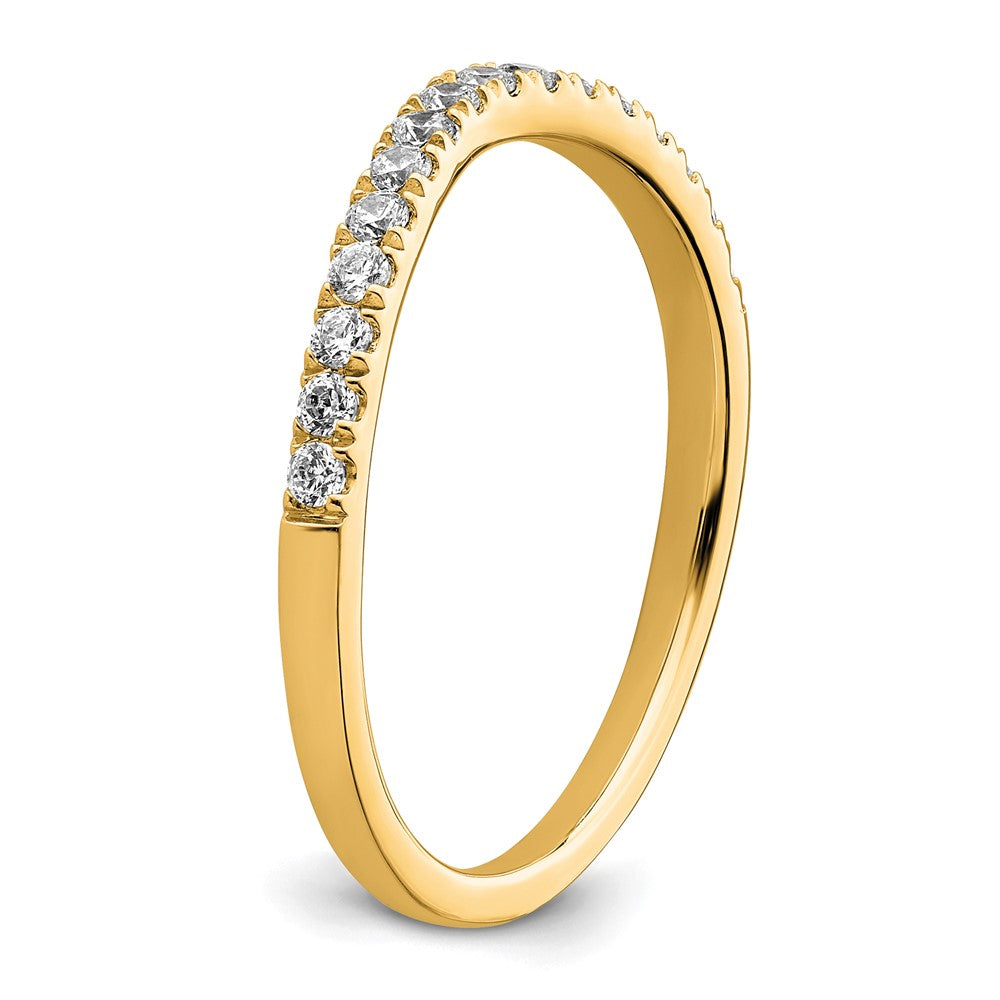 True Origin 14K Yellow Gold 1/2 carat Lab Grown Diamond VS+ F+ Set of Two Complete Wedding Band Rings