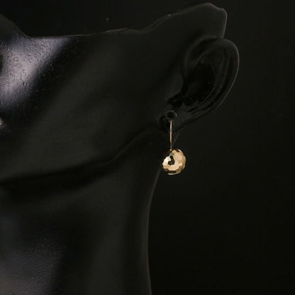 14K Yellow Gold Disco Ball Earrings