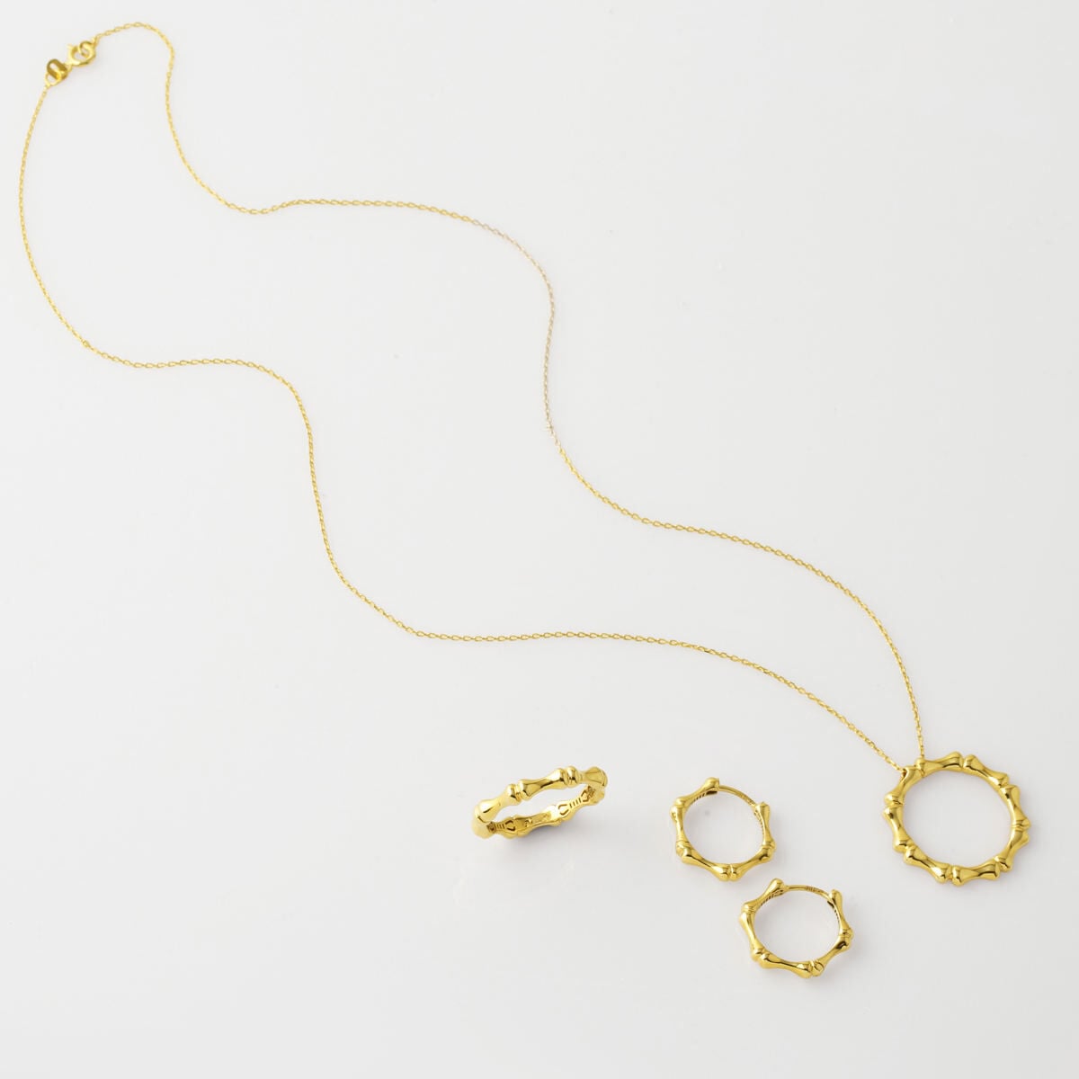 14K Yellow Gold Bone Design Mini Set