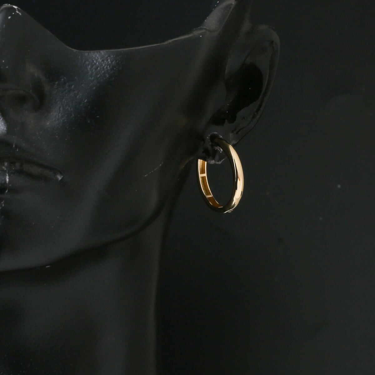 14K Yellow Gold Interlocking Hoop Earrings