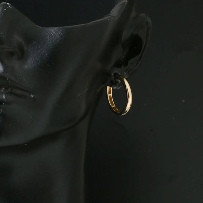 14K Yellow Gold Interlocking Hoop Earrings