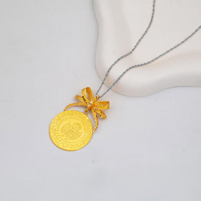 22K Yellow Gold Full Bow Pendant