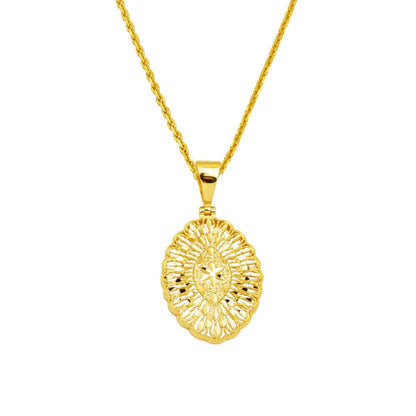 14K Yellow Gold Flower of Life Necklace (3.01 g)