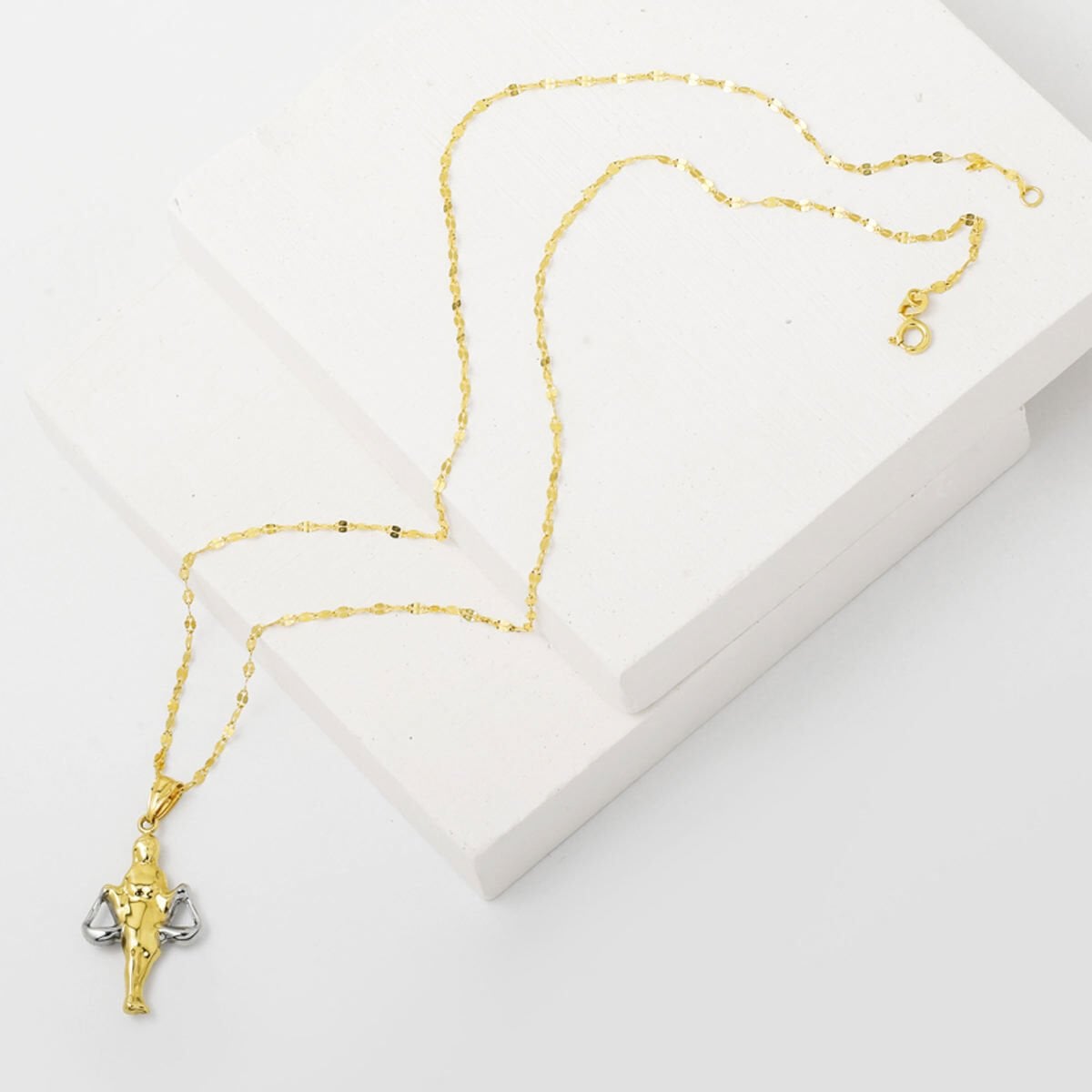 14K Yellow Gold Libra Zodiac Pendant