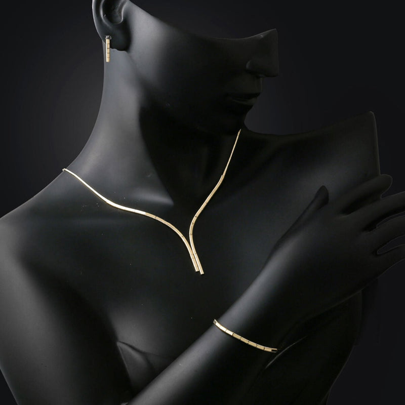 14K Yellow Gold Ajda Drop Bridal Set