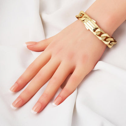 14K Yellow Gold Monaco Italian Curb Bracelet