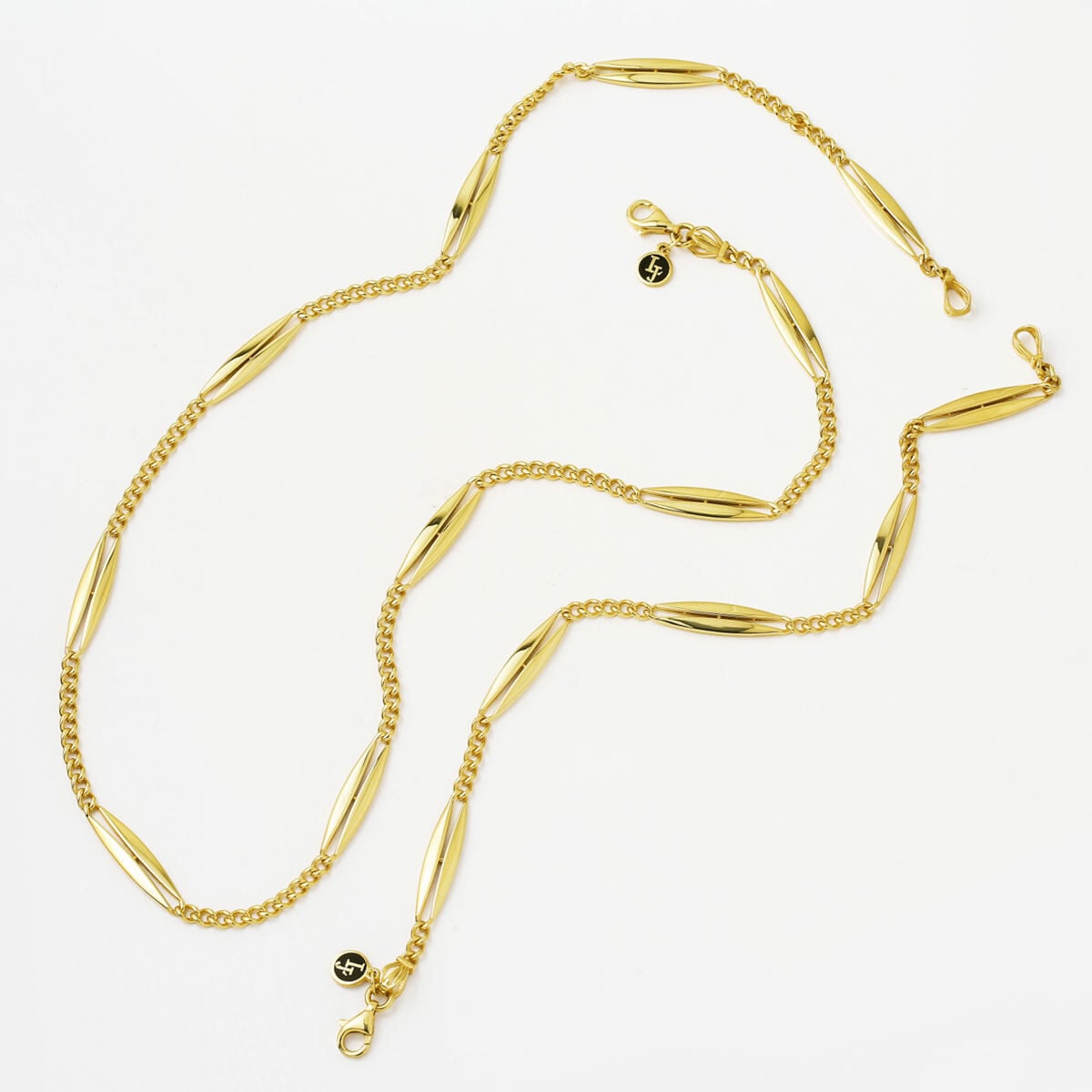 14K Yellow Gold Marquise Chain Italian Design Set