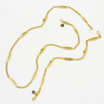14K Yellow Gold Marquise Chain Italian Design Set