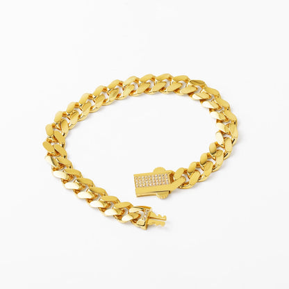 14K Yellow Gold Vera Curb Cubic Zirconia ID Bracelet