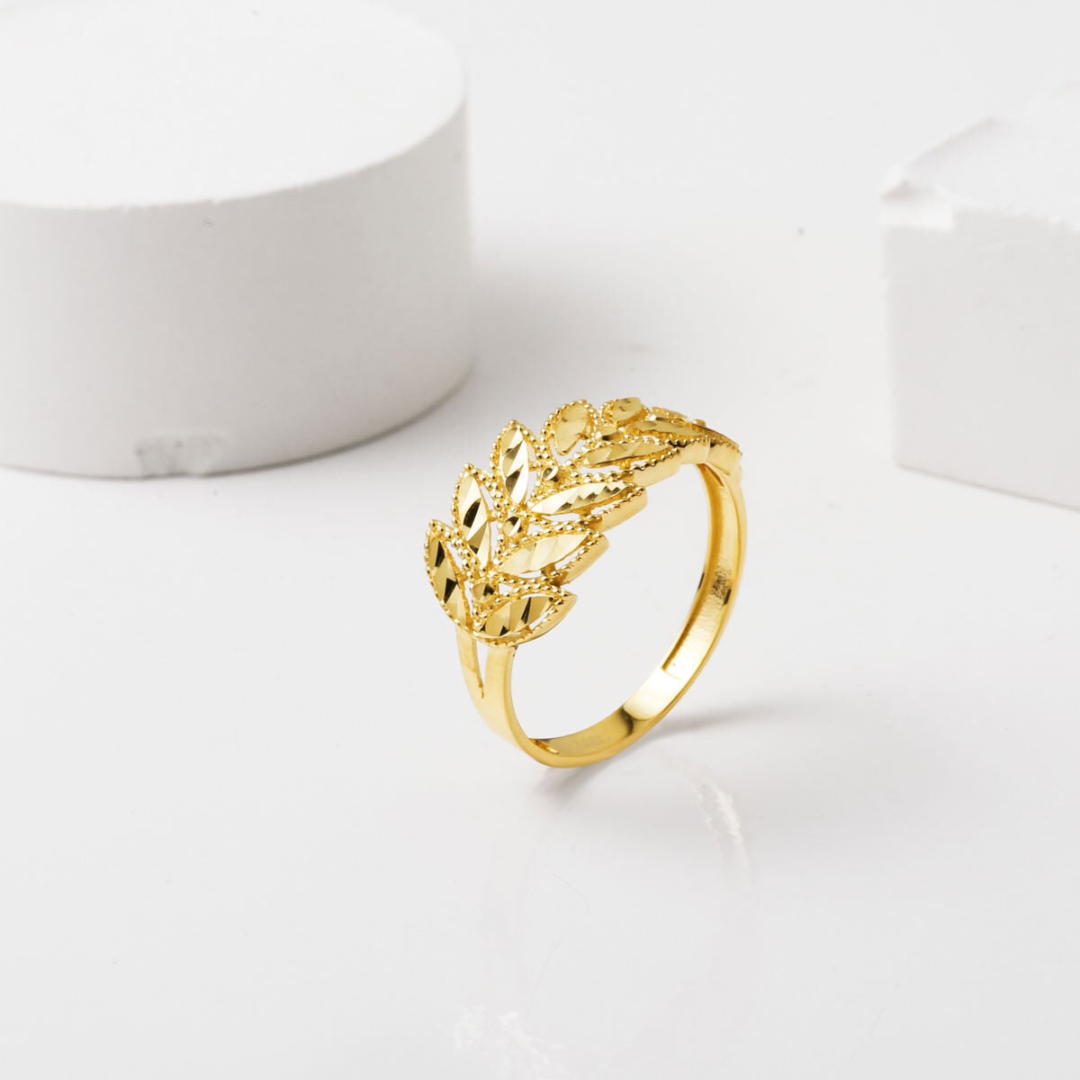 14K Yellow Gold Wheat Women's Ring