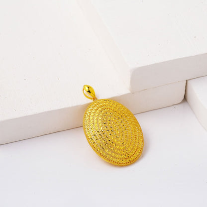 14K Yellow Gold Medallion Oval Bridal Necklace