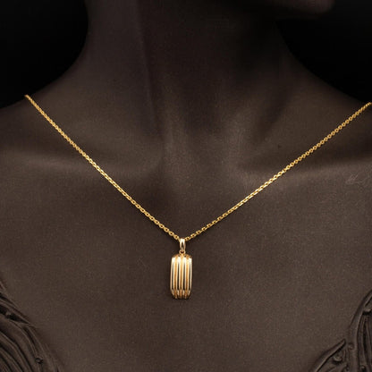 14K Yellow Gold Striped 3-Piece Jewelry Set