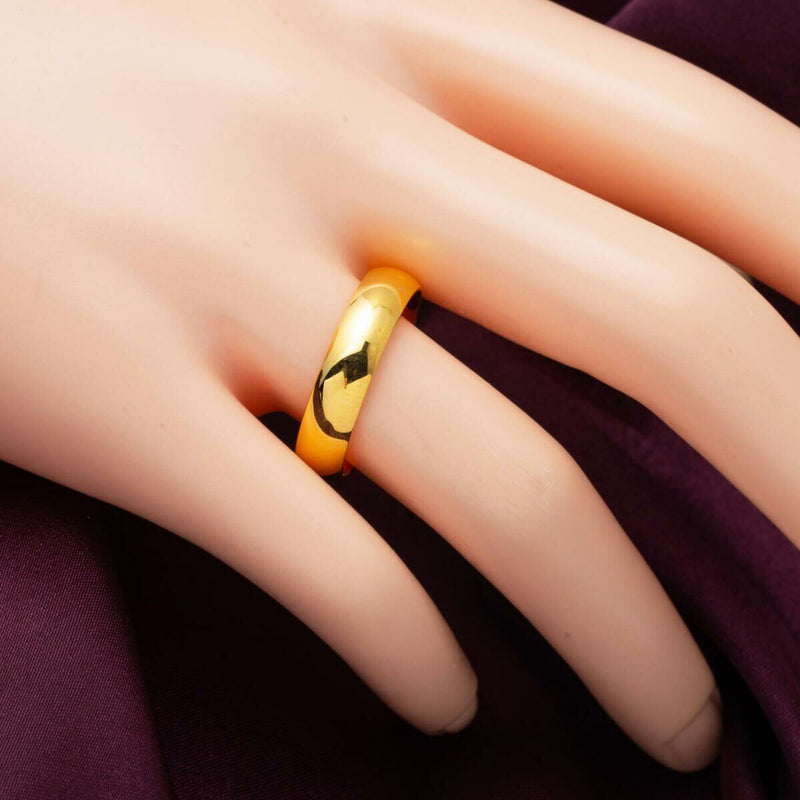 22K Yellow Gold 5mm Classic Men's Wedding Band Ring