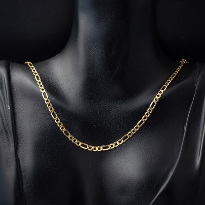 14K Yellow Gold Figaro Chain 60 cm 2.5 mm