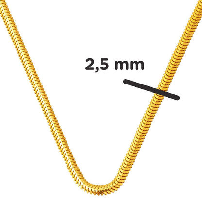 22K Yellow Gold 60 cm Herringbone Chain