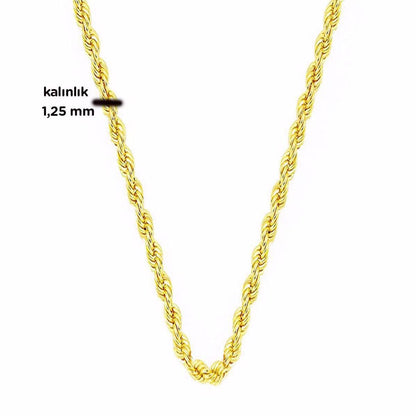 14K Yellow Gold 60 cm Twisted Chain (1.1 g)