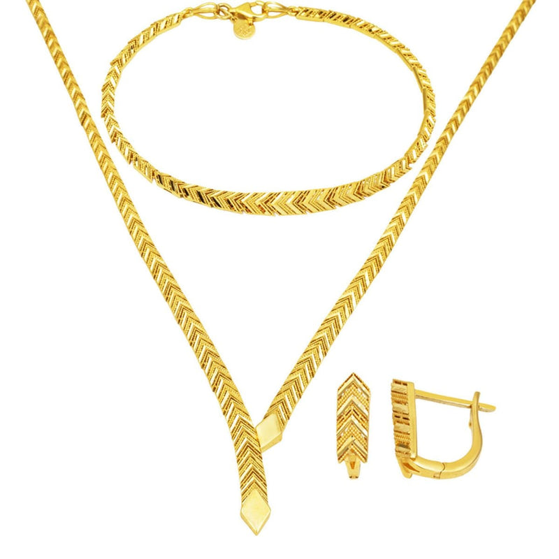 14K Yellow Gold Wheat Wedding Set (21.25 g)