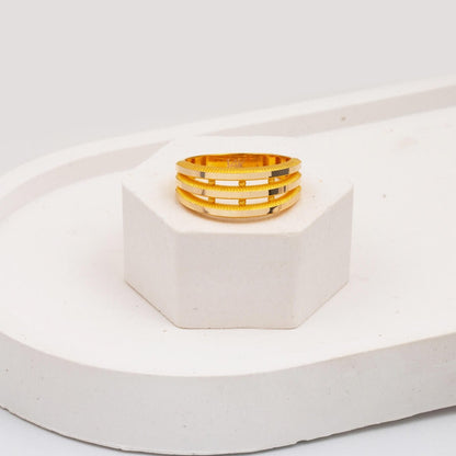 14K Yellow Gold 3-Piece Ajda Ring