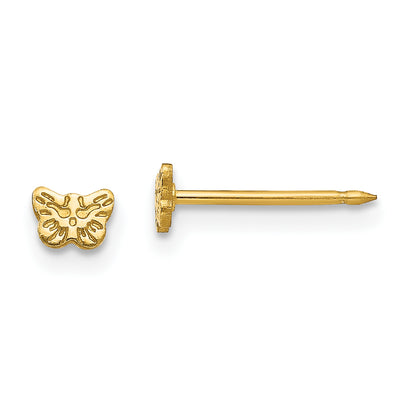 Stainless Steel Inverness 24K Gold-Plated Petite Butterfly Earrings