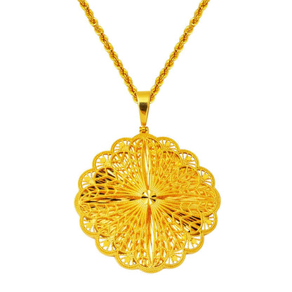 14K Yellow Gold Star Light Necklace