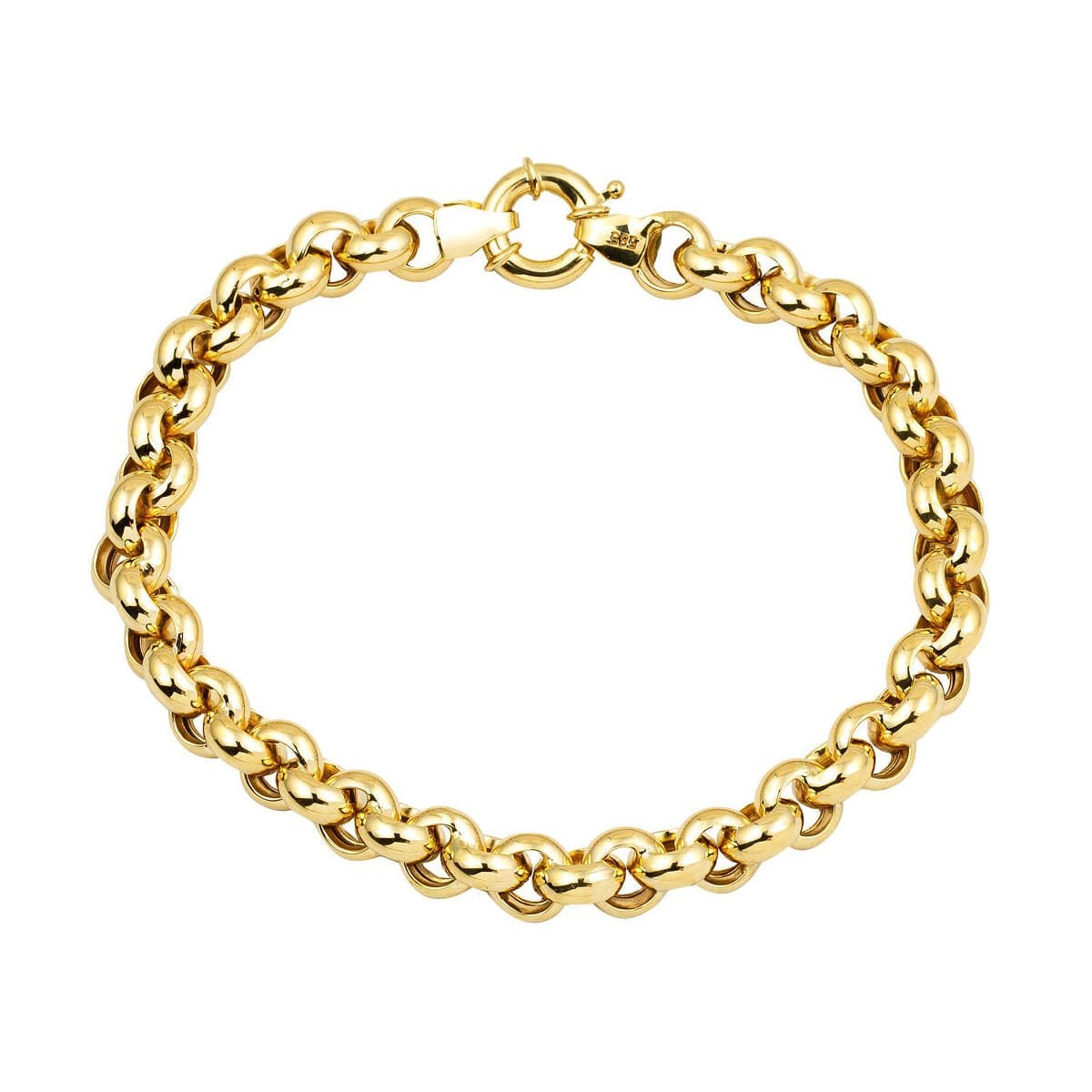 14K Yellow Gold Hoop Minimalist Bracelet