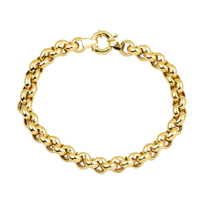 14K Yellow Gold Hoop Minimalist Bracelet