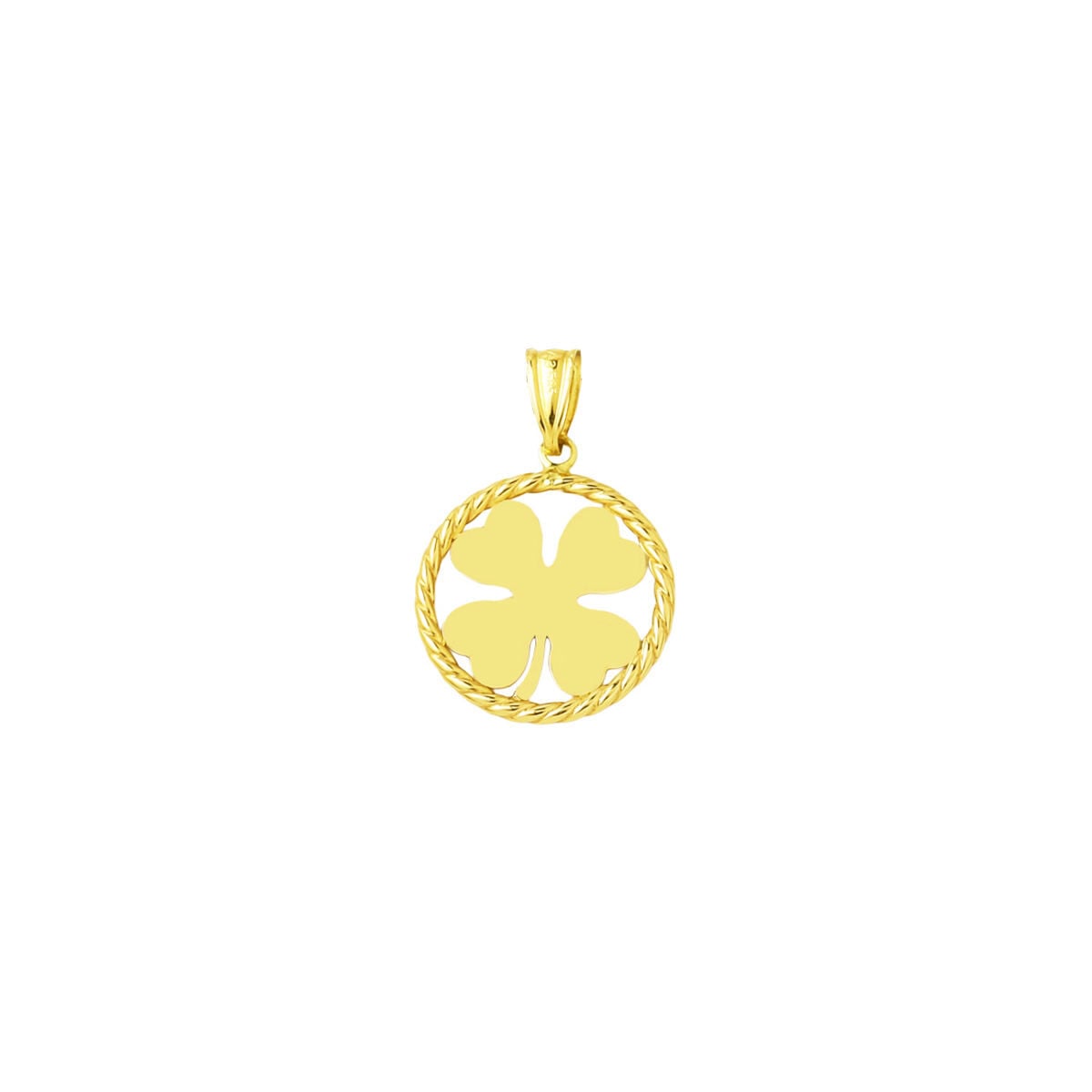 14K Yellow Gold Clover Pendant (1.28 g)