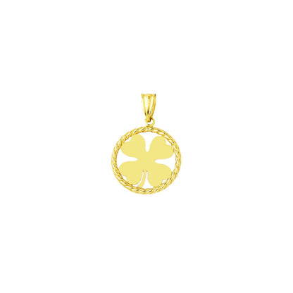 14K Yellow Gold Clover Pendant (1.28 g)