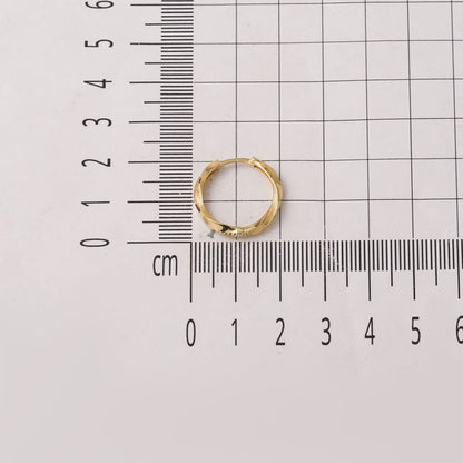 14K Yellow Gold Italian Twisted Hoop Earrings (2.51 g)