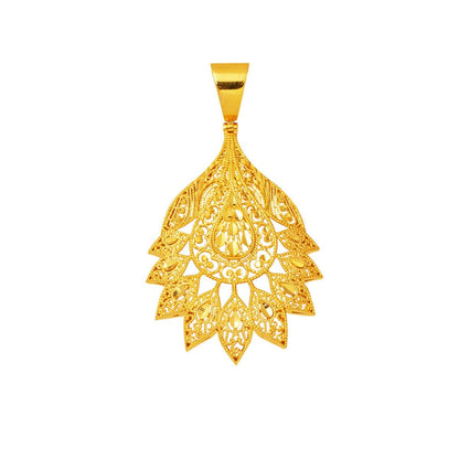 22K Yellow Gold Indian Style Motif Pendant
