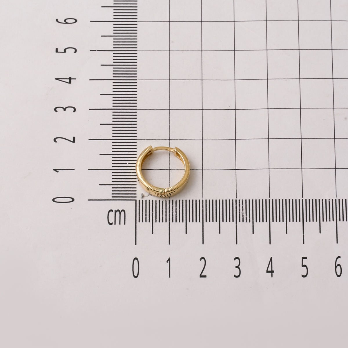14K Yellow Gold Ajda Thick Hoop Earrings