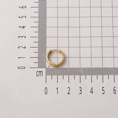 14K Yellow Gold Ajda Thick Hoop Earrings
