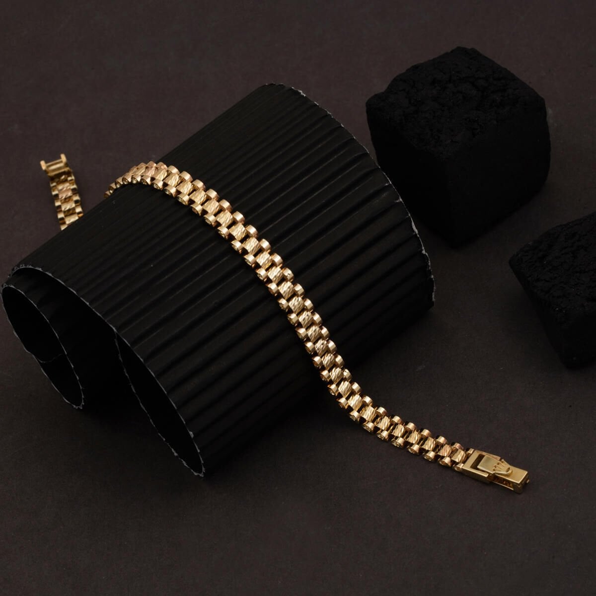 14K Yellow Gold Modern Designer Inspired Bracelet