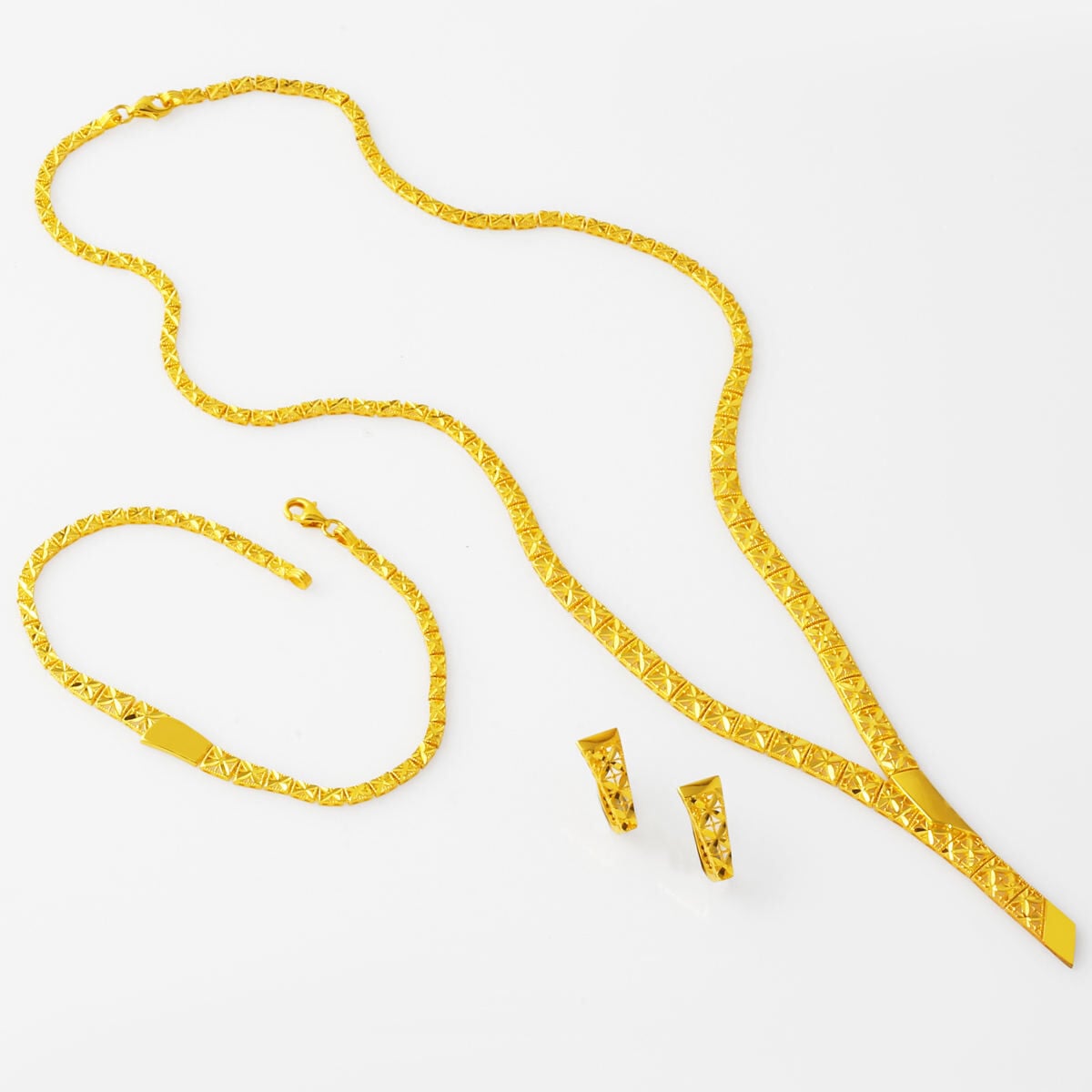 14K Yellow Gold Cagla Drop Wedding Set