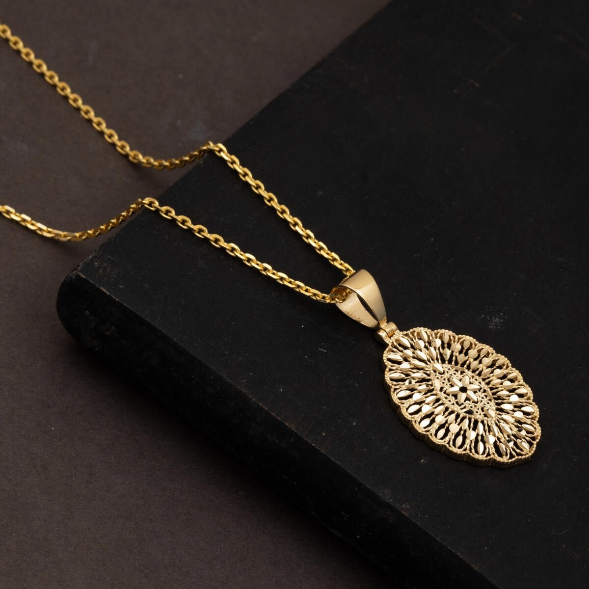 14K Yellow Gold Flower of Life Necklace (3.01 g)