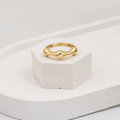 14K Yellow Gold Bone Ring