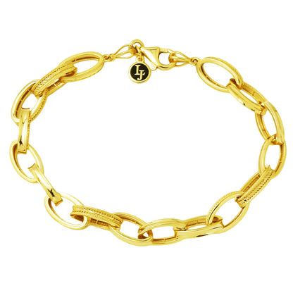 14K Yellow Gold Italian Hoop Bracelet