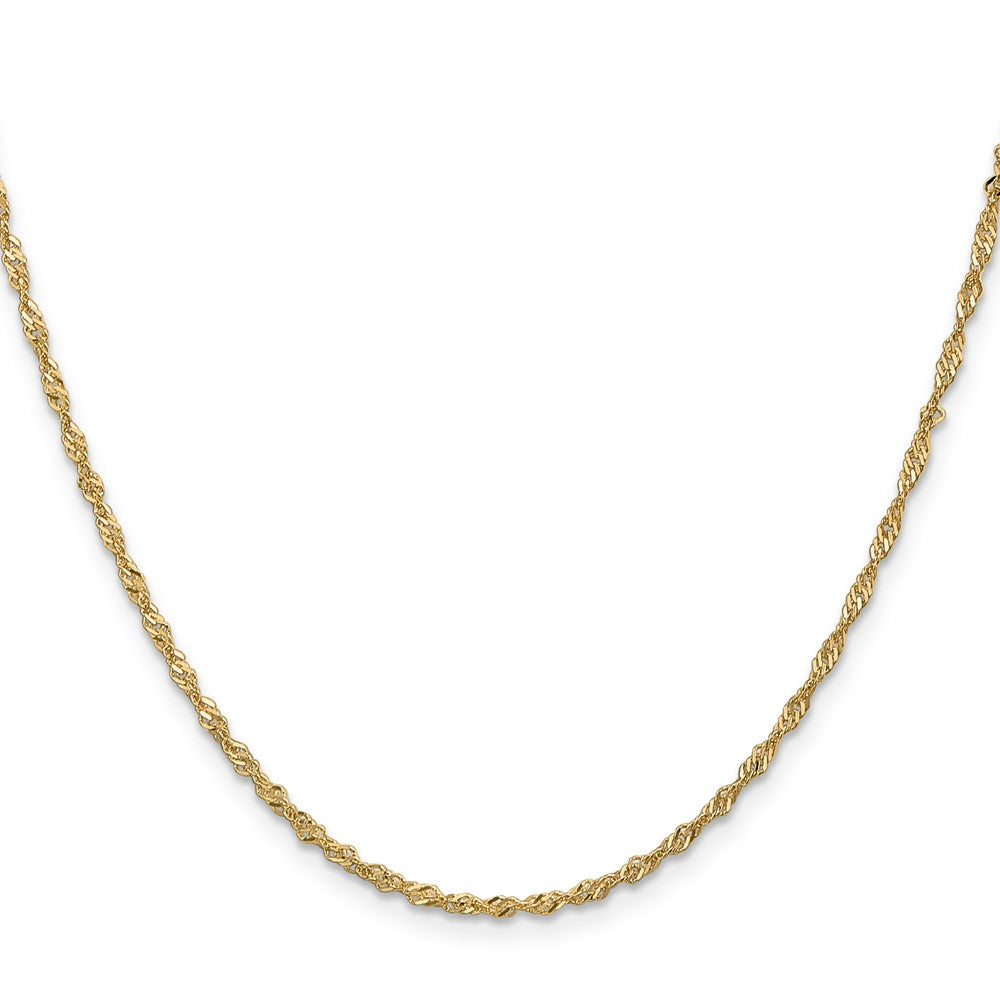 16 Inch 14K 1.6mm Singapore Chain Necklace
