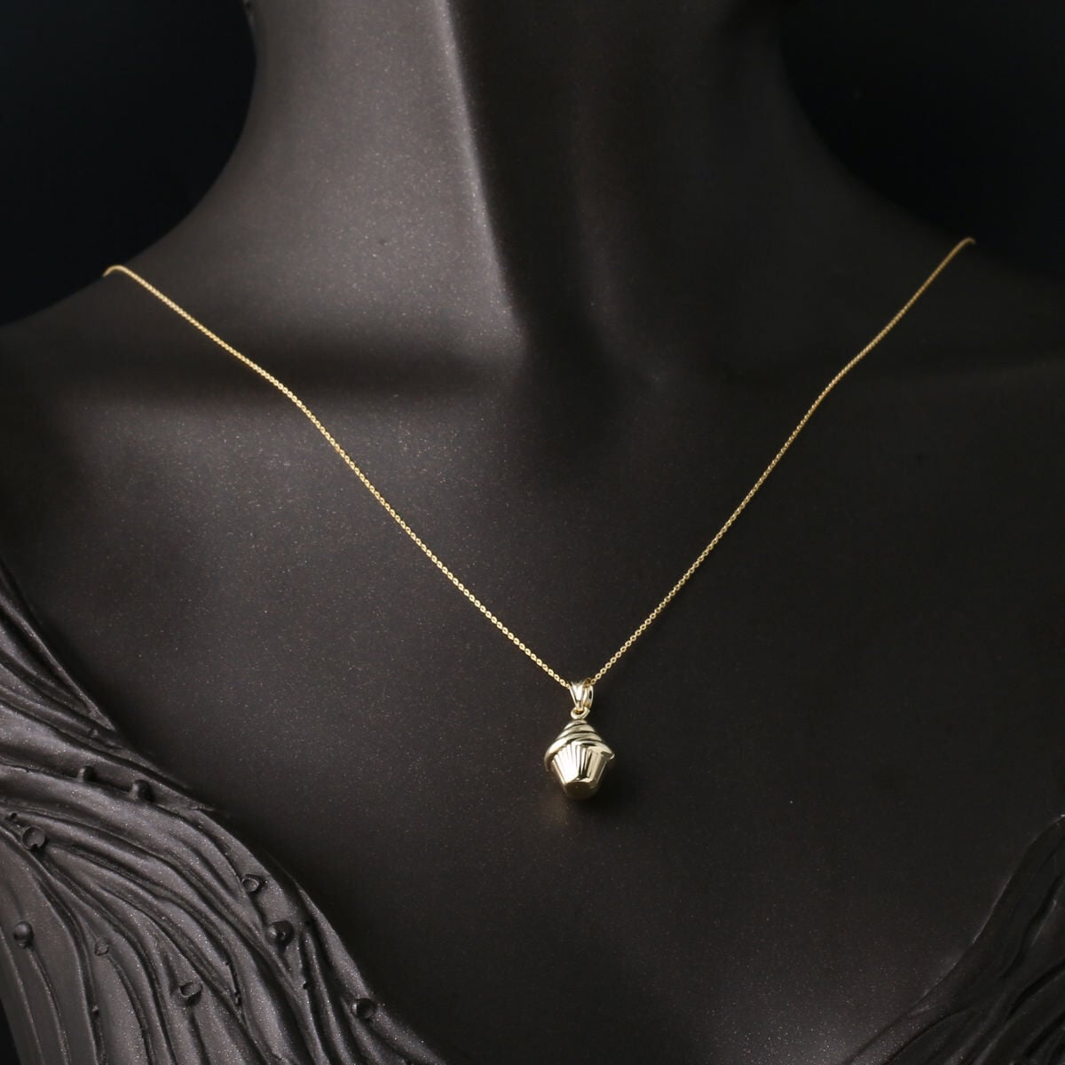 14K Yellow Gold Ice Cream Pendant