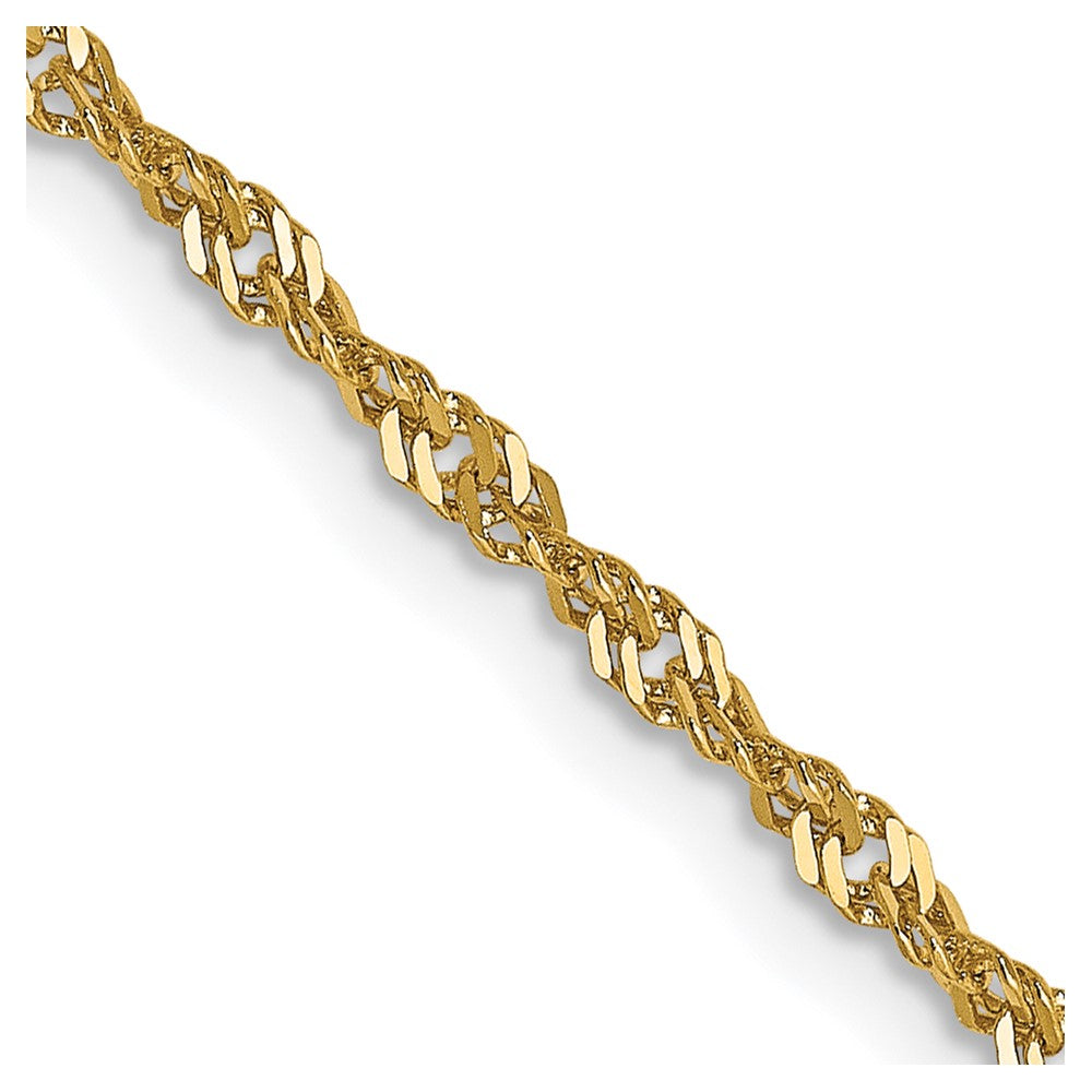 16 Inch 14K 1.6mm Singapore Chain Necklace