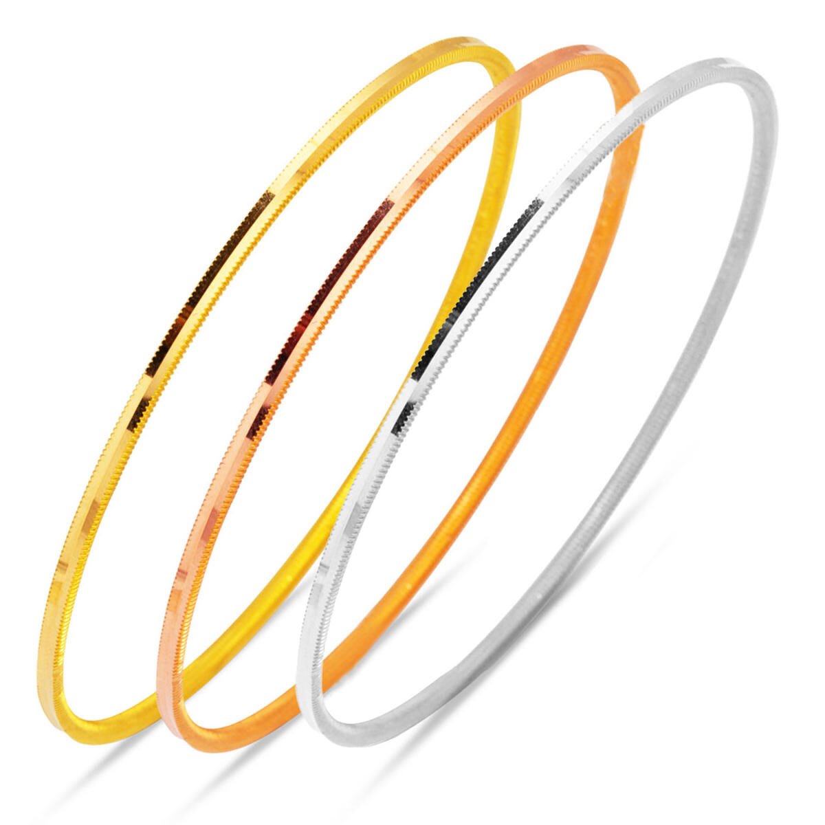 22K Tri-Color Gold Ajda Bangle (21 g)