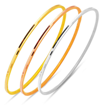 22K Tri-Color Gold Ajda Bangle (21 g)