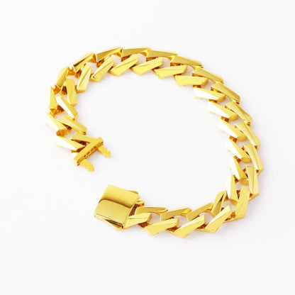 14K Yellow Gold Italian Curb Bracelet