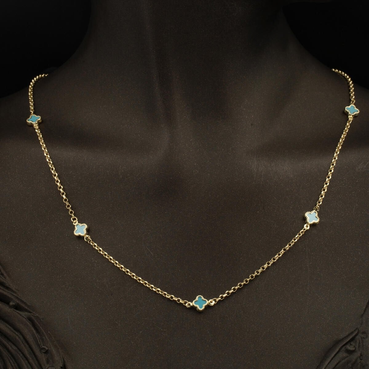 14K Yellow Gold Designer Inspired Double Cubic Zirconia Set