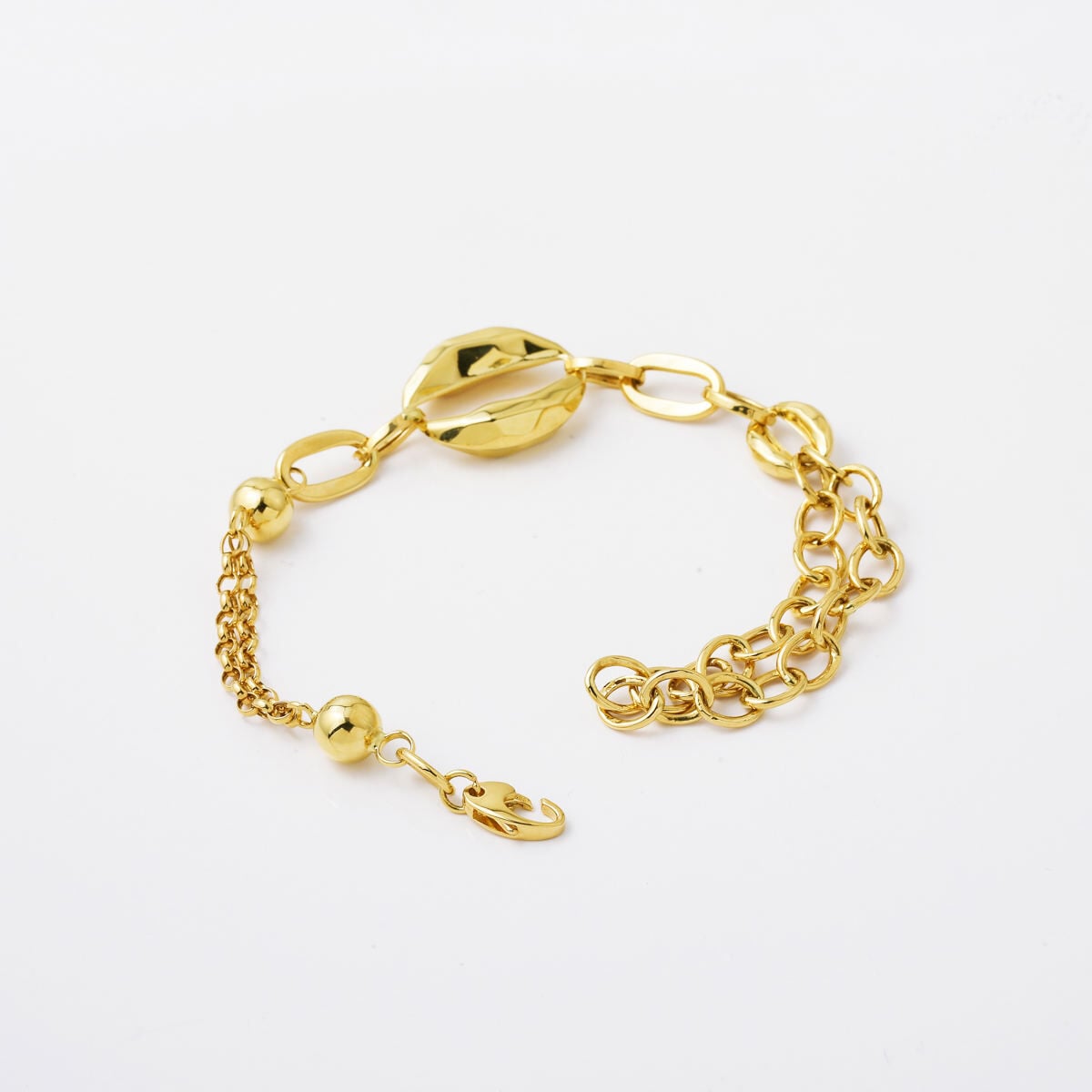 14K Yellow Gold Italian Design Chain Bracelet