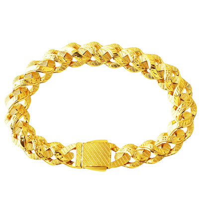 14K Yellow Gold Lena Curb Bracelet